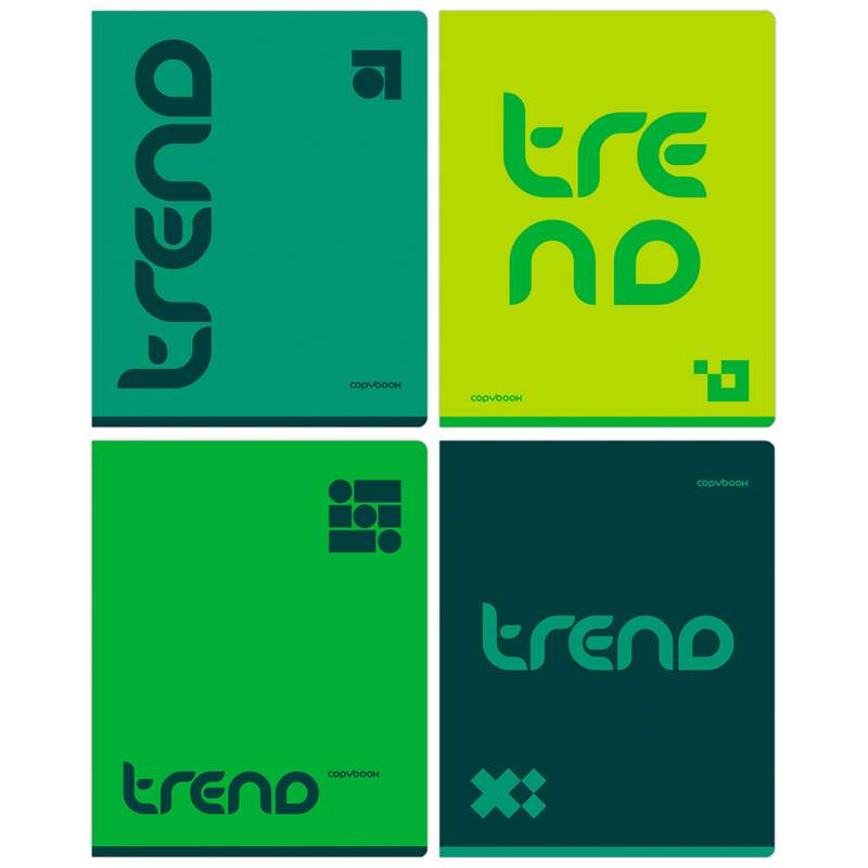 

Тетрадь BG "Monocolor. Green trend" 340972, 48 листов, А5 клетка, скрепки, 8 шт., 340972