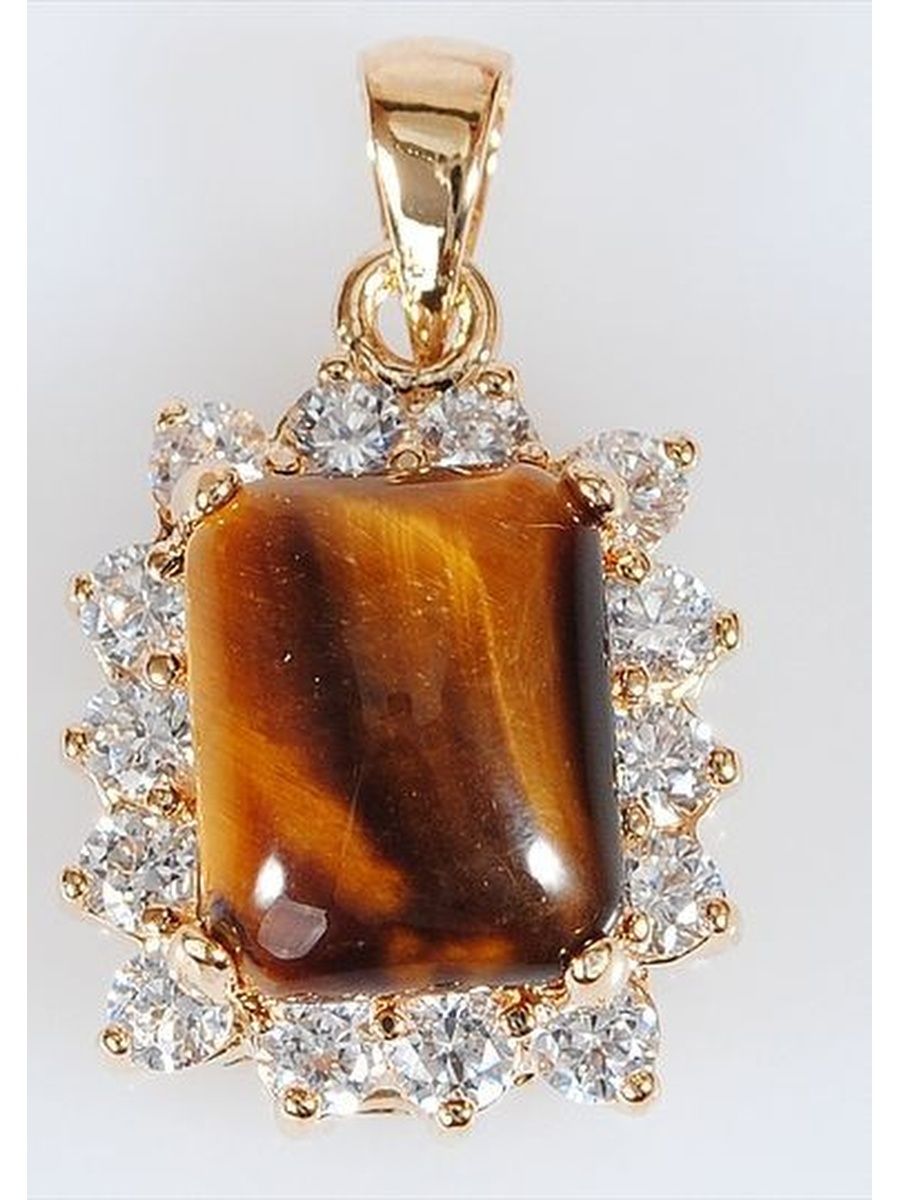 

Кулон из бижутерного сплава Lotus Jewelry 24P-14ti, тигровый глаз, 24P-14ti