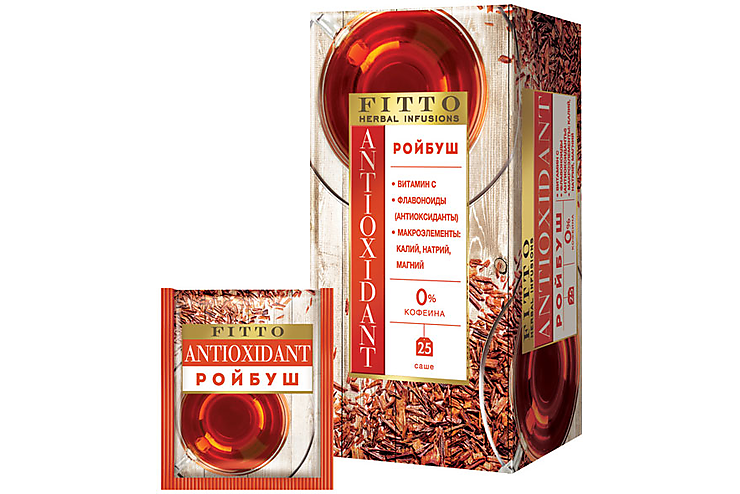 Fitto чай травяной Antioxidant Ройбуш 25 пакетиков 37 г 316₽