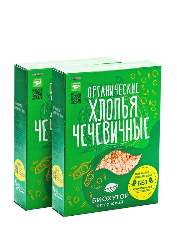 Хлопья чечевичные красные Биохутор, 400 гр*2 шт.