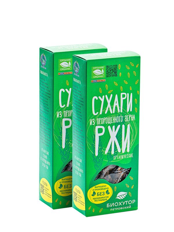 

Сухари Биохутор из пророщенного зерна ржи 100 гр*2 шт