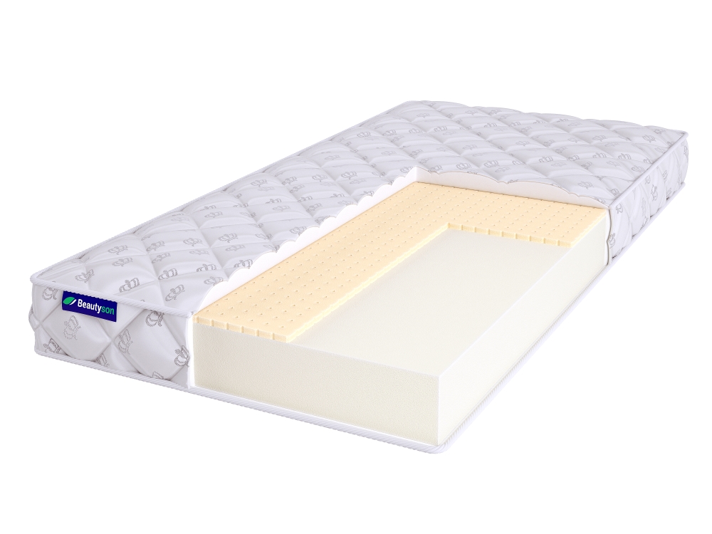 

Матрас двуспальный BeautySon Roll FOAM 10 Latex Бесклеевой 140х200 11 см, Белый, Roll FOAM 10 Lateх