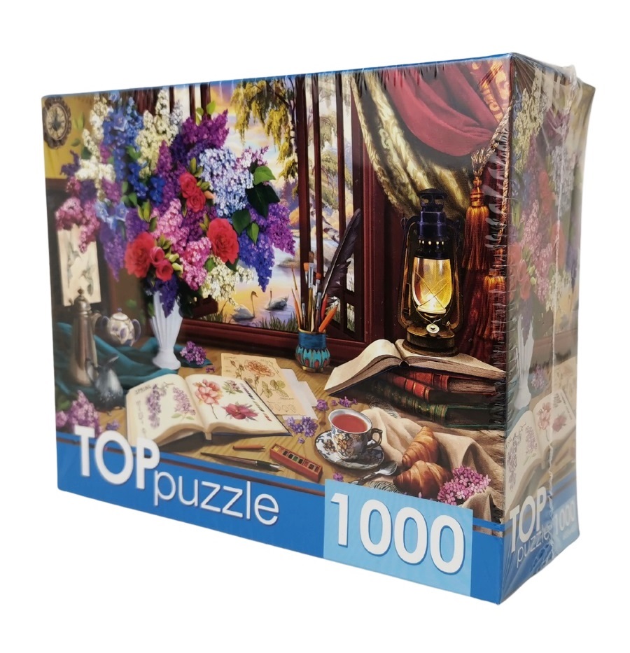 

Пазлы 1000 TOPpuzzle "Натюрморт с сиренью у окна"
