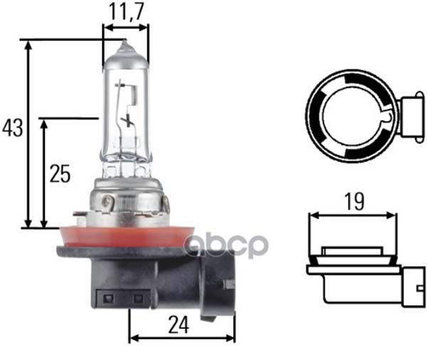 

Лампа Накаливания, Основная Фара H11 24v 70w (Pgj 19-2) HELLA 8GH008358241