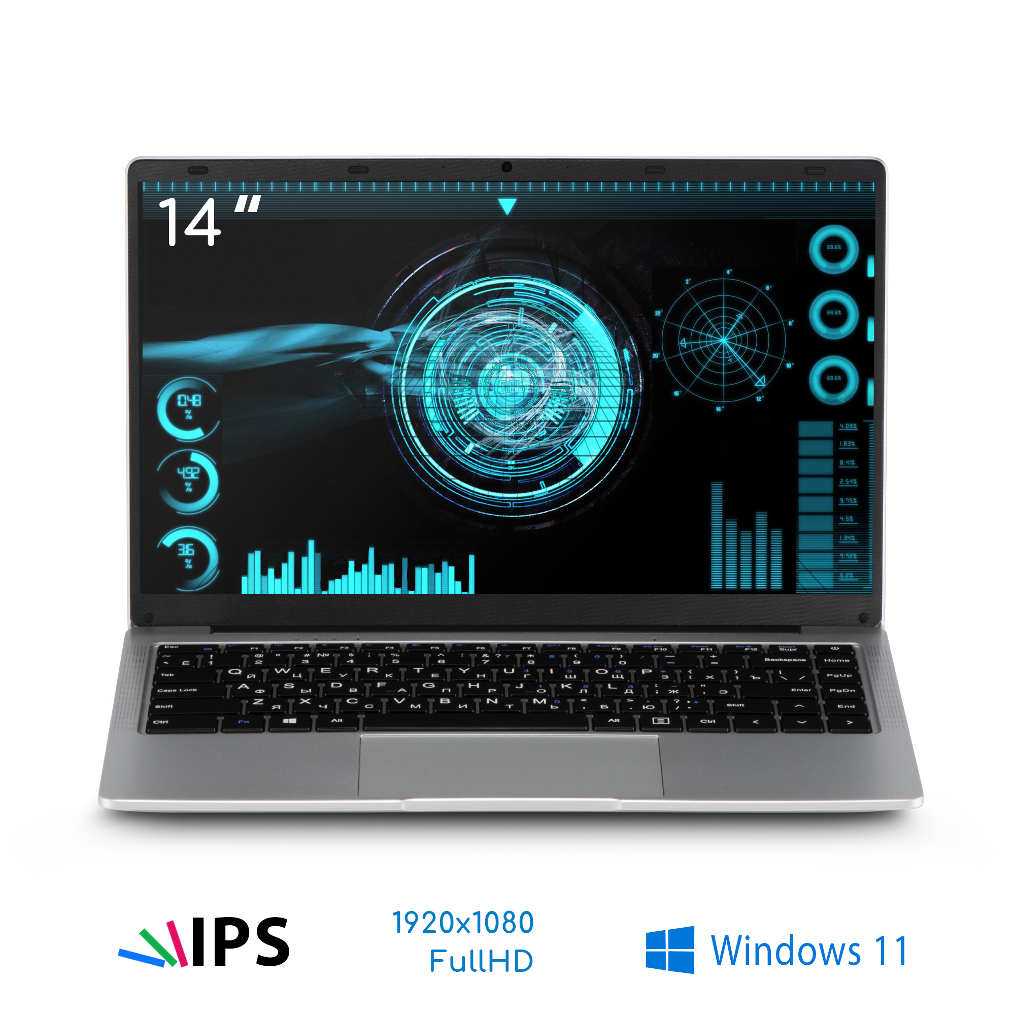 

Ноутбук Azerty RB-1450 Silver (120-0510), RB-1450