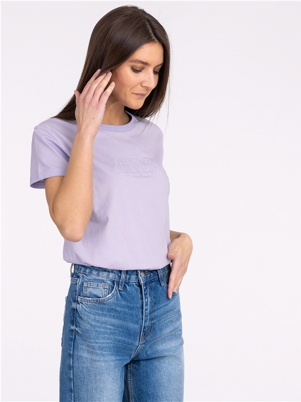 

Футболка женская Апрель 1ЖДФК3792001 фиолетовая 96/164, Фиолетовый, 1ЖДФК3792001