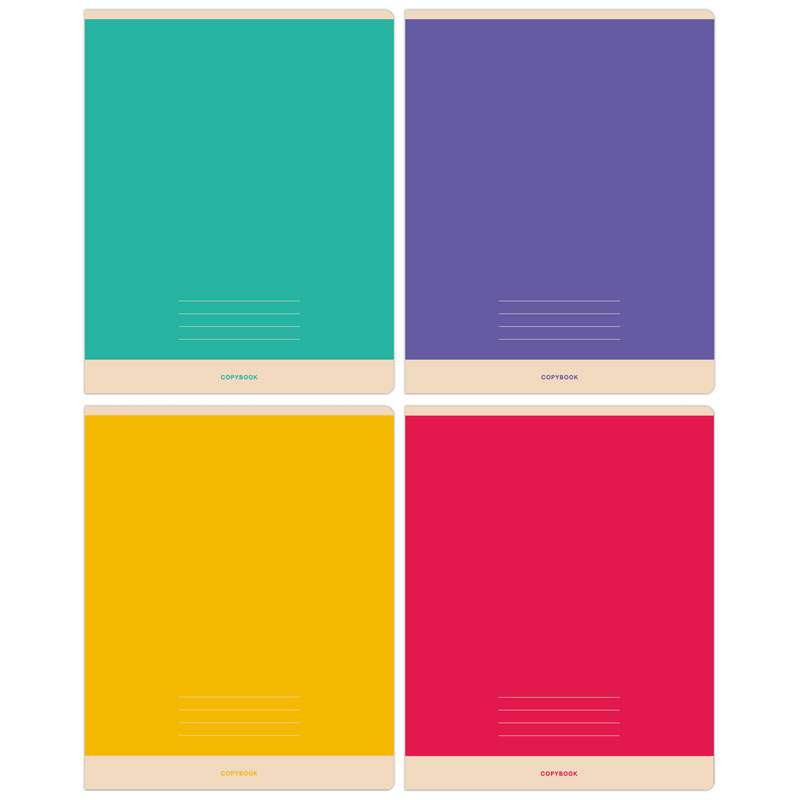 

Тетрадь BG "Monocolor. Simple" 341066, 96 листов, А5 линейка, скрепки, 8 шт., 341066