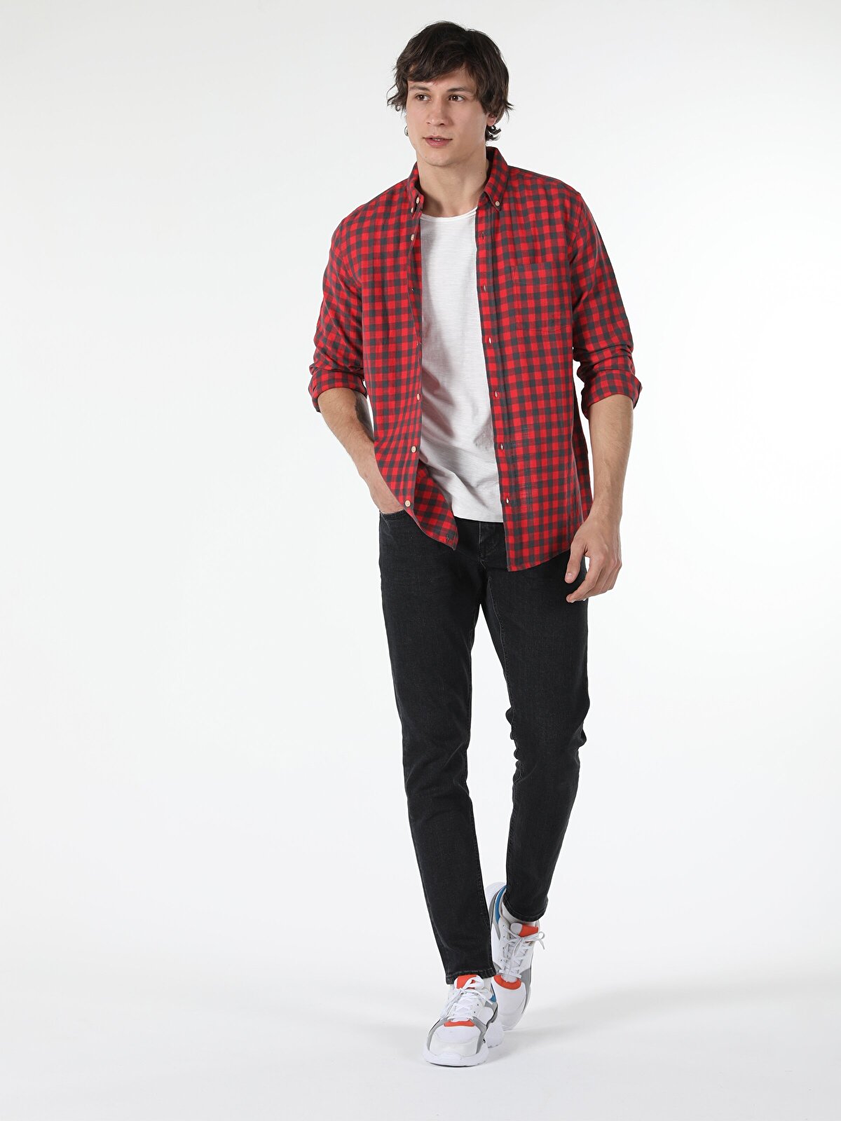 

Рубашка мужская Colins CL1056978_Q1.V1 красная L, CL1056978_Q1.V1