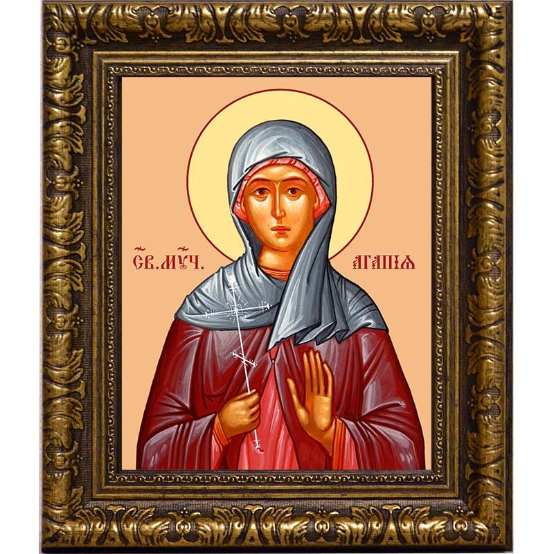 

Агапия Аквилейская Святая мученица. Икона на холсте.