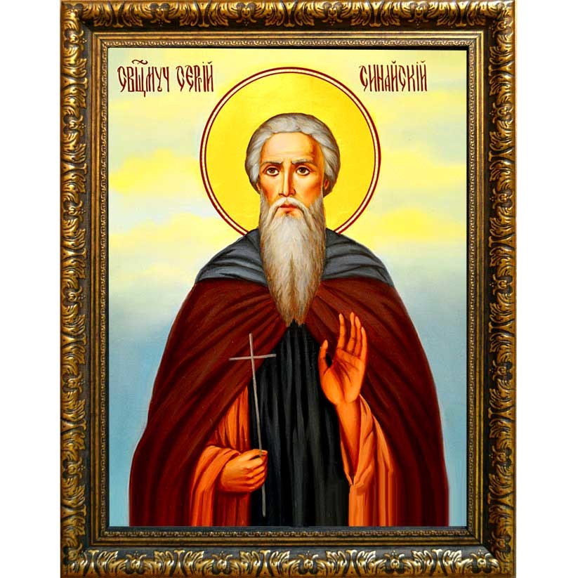 

Сергий Синайский Преподобномученик. Икона на холсте.