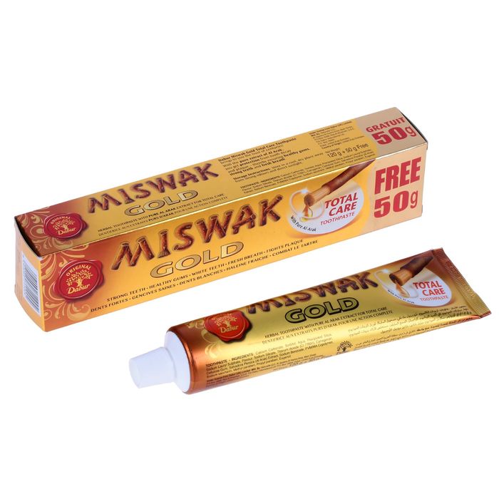 Зубная паста Dabur Miswak Gold, 120 г + 50 г зубная паста dabur miswak gold 120 50 гр