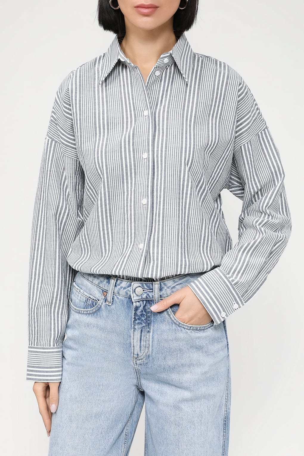 

Рубашка женская Esprit Casual 083EE1F312 серая XS, Серый, 083EE1F312