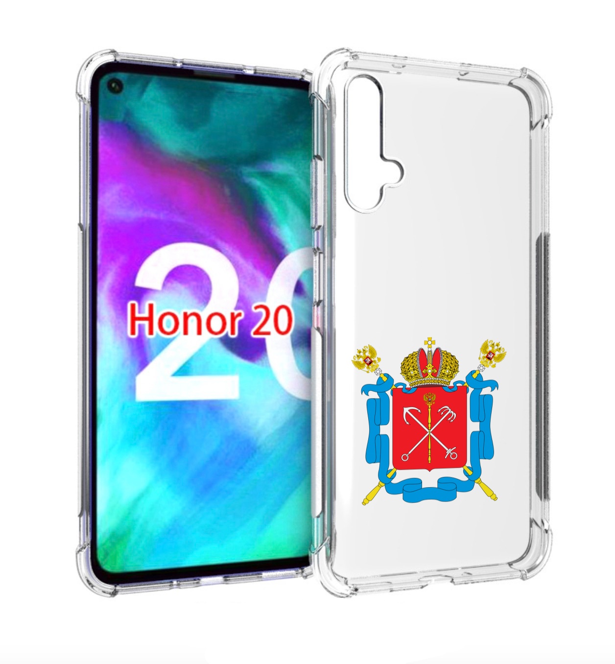 

Чехол бампер MyPads герб-санкт-петербург для Honor 20 Honor, Прозрачный, Tocco