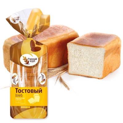 

Хлеб белый Русский хлеб Тостовый 210 г, Тостовый