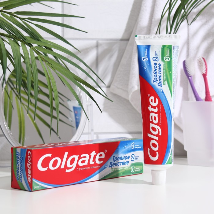 Зубная паста Colgate «Тройное действие», 100 мл зубная паста pepsodent action 123 тройное действие 190 г 4 шт