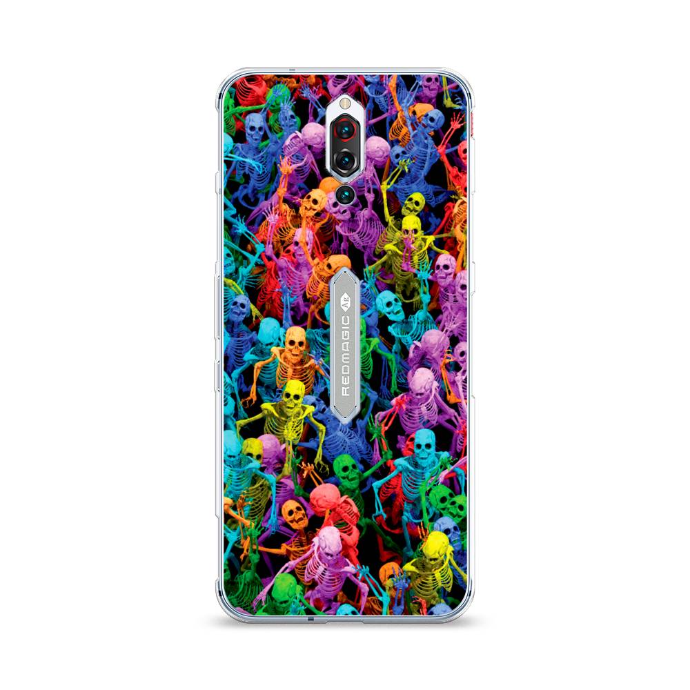 

Чехол на ZTE RedMagic 5S Вечеринка скелетов, Фиолетовый;желтый;оранжевый, 134250-6
