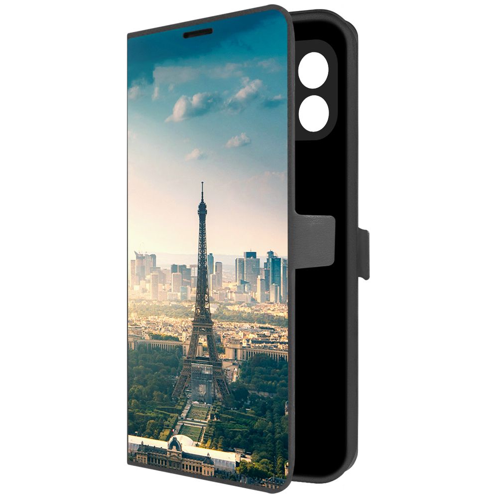 

Чехол-книжка Krutoff Eco Book для Xiaomi Redmi A1+ Франция, Эйфелева Башня (черный)