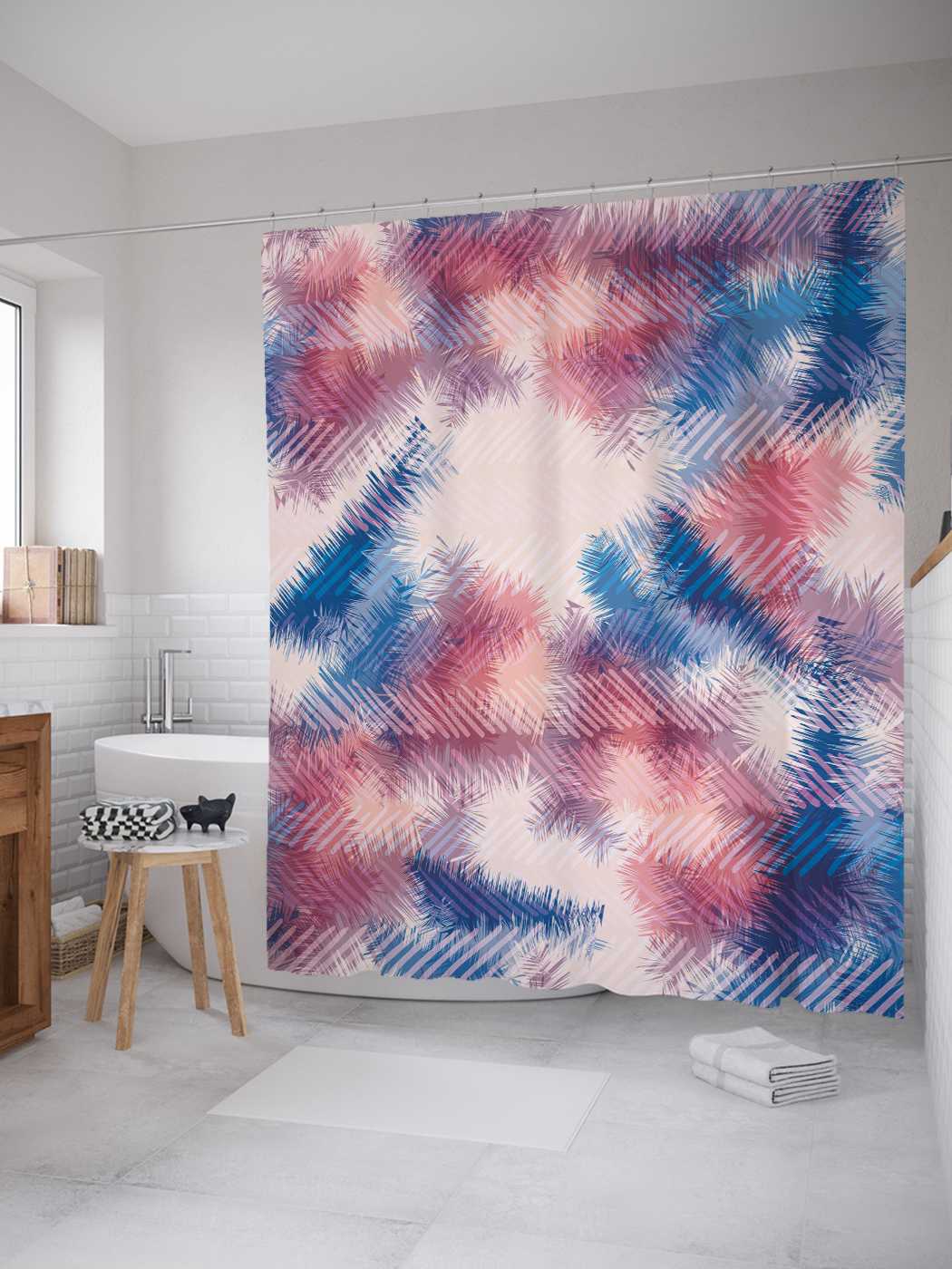 

Штора для ванной JoyArty "Ледниковое солнце" из сатена, 180х200 см с крючками