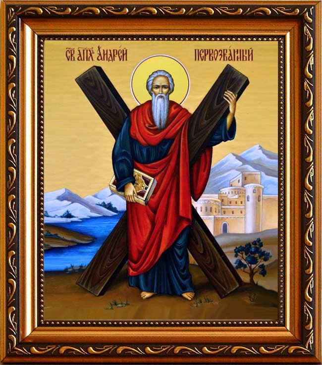 

Андрей Первозванный Святой Апостол. Икона на холсте.
