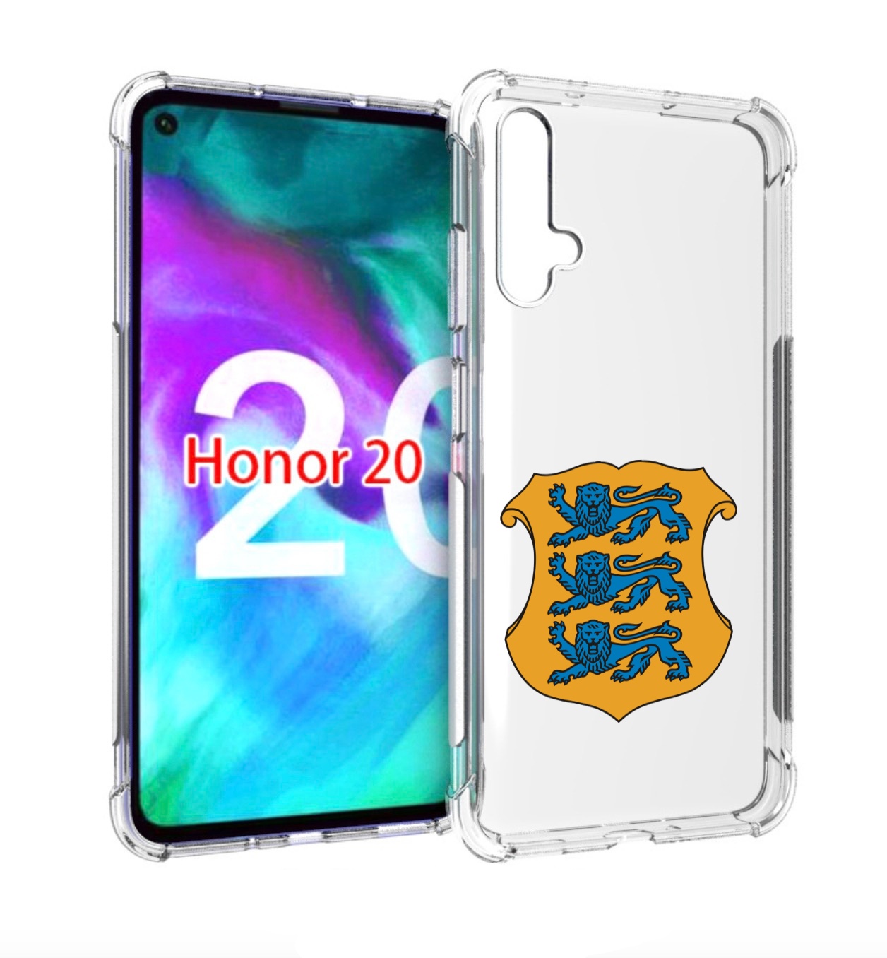 

Чехол бампер MyPads герб-эстонии для Honor 20, Прозрачный, Tocco