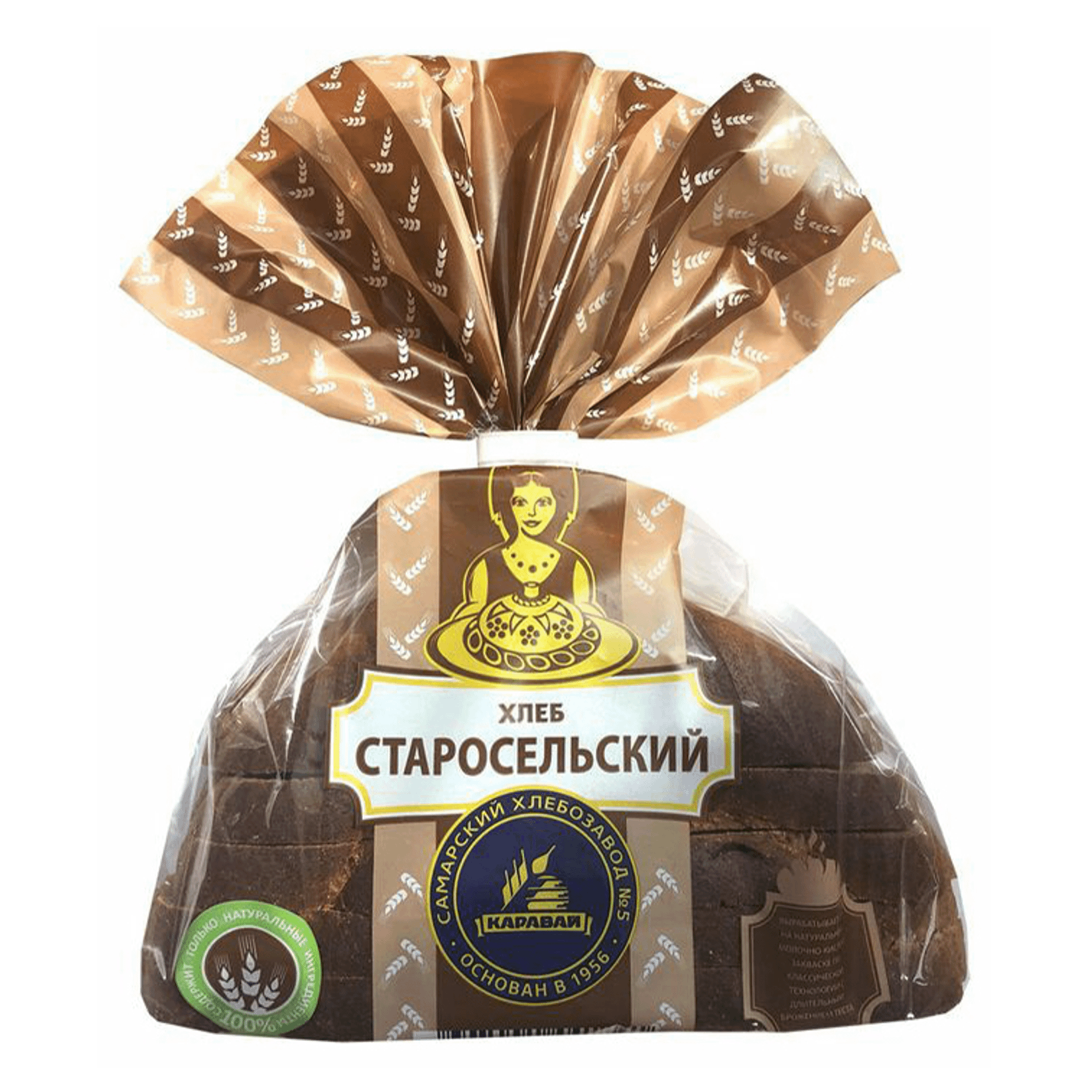 

Хлеб серый Самарский хлебозавод №5 Старосельский 395 г, Старосельский