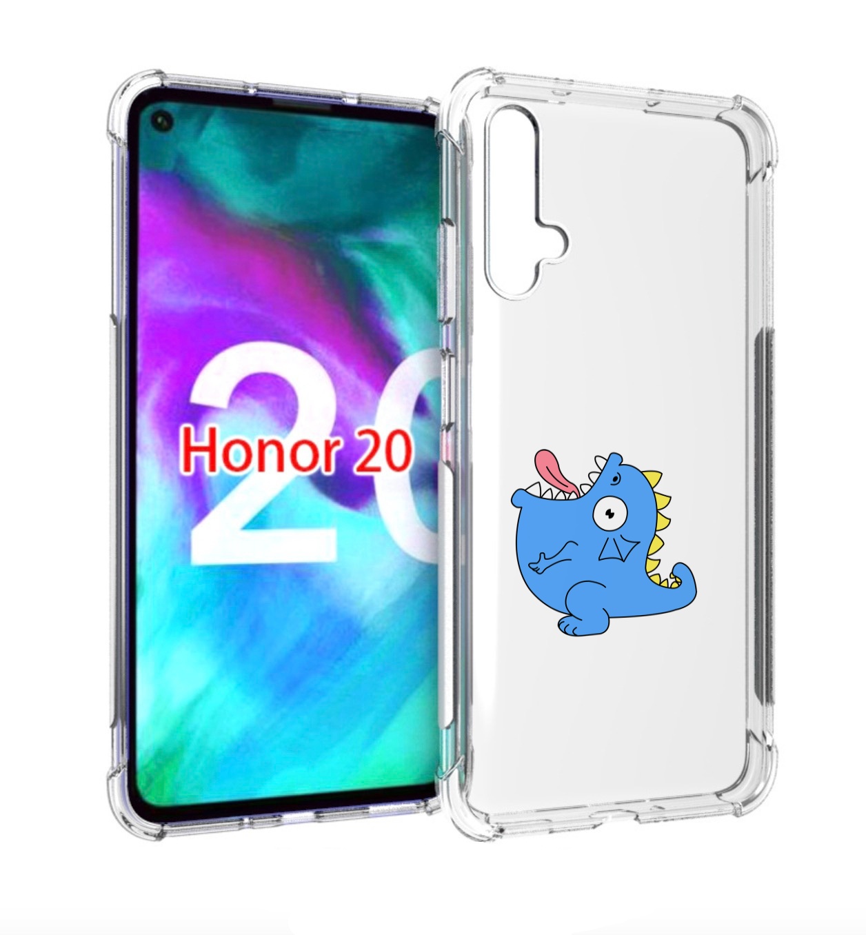 

Чехол бампер MyPads голубая-рыбка для Honor 20, Прозрачный, Tocco