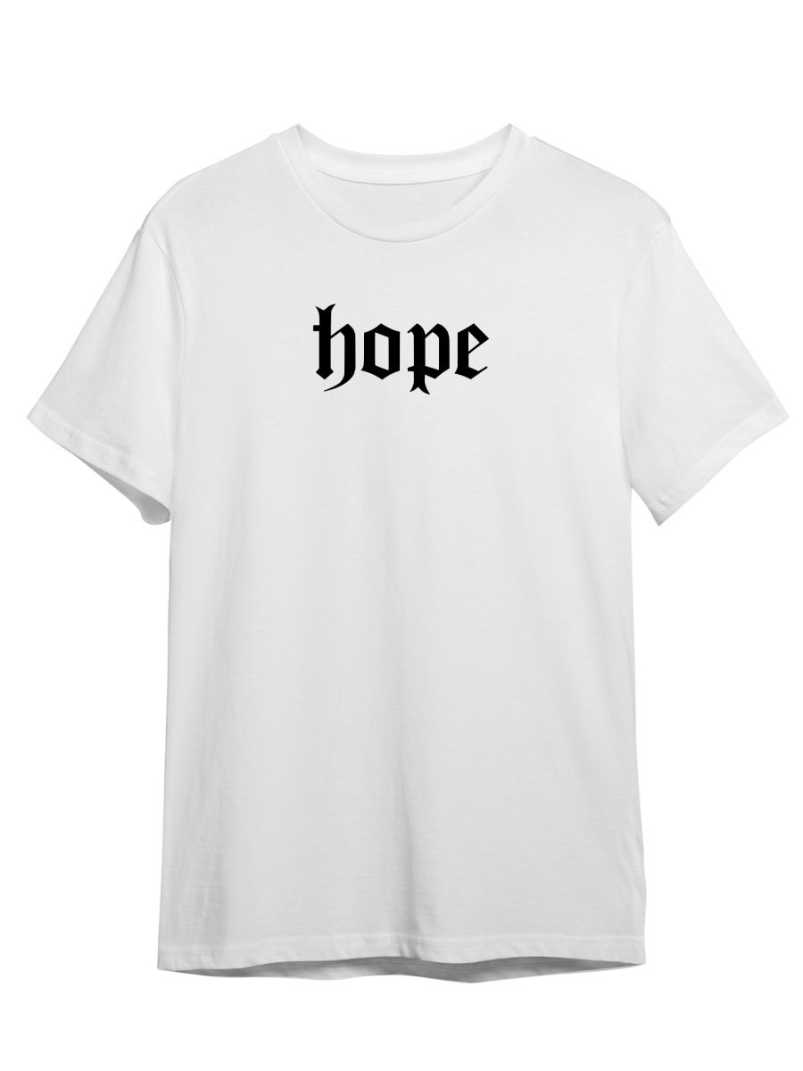 

Футболка унисекс Каждому Своё Hope/Надежда/Готика STGO2N белая M, Белый, "Hope/Надежда/Готика" STGO2N