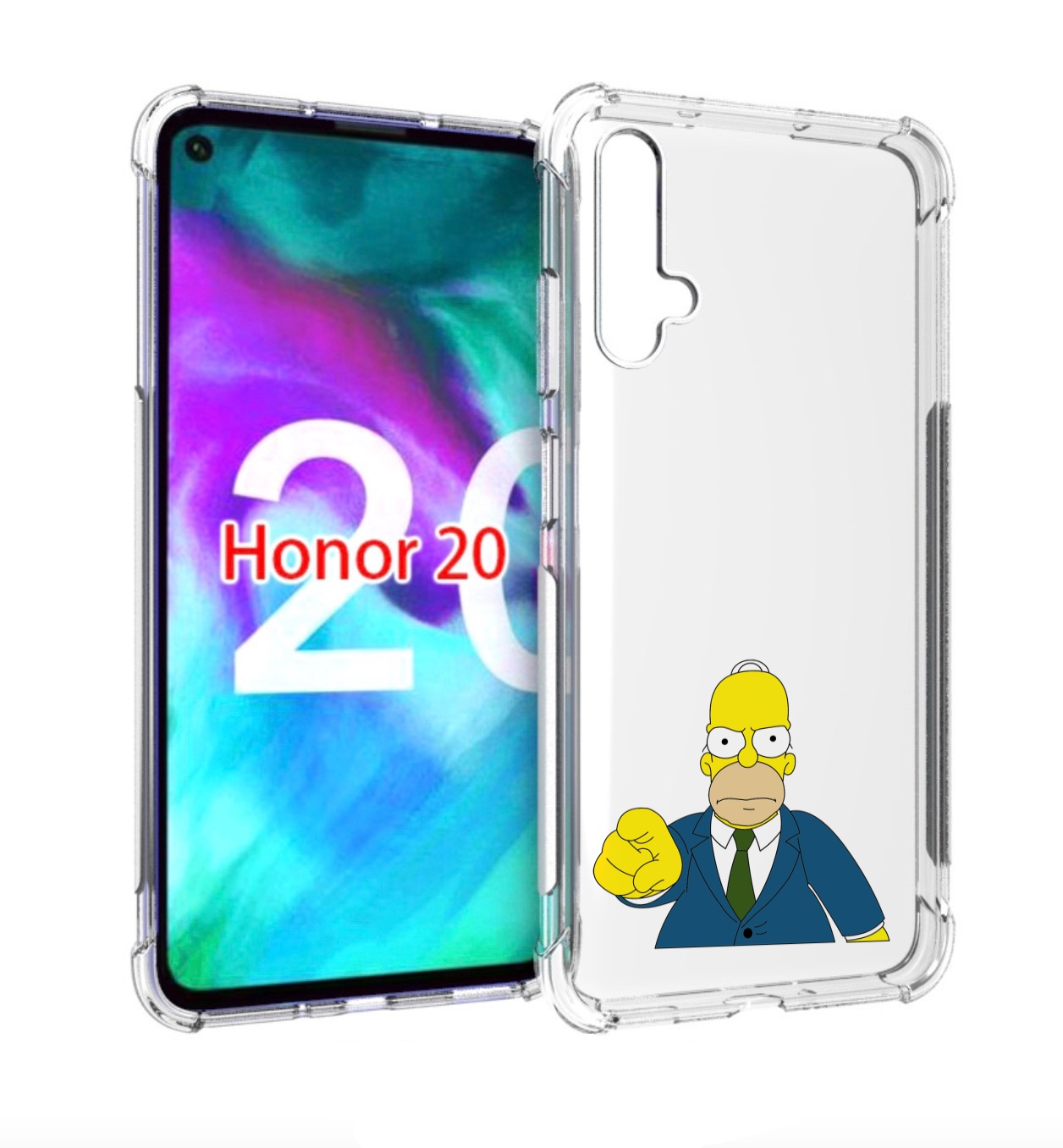 

Чехол бампер MyPads гомер-злой для Honor 20, Прозрачный, Tocco