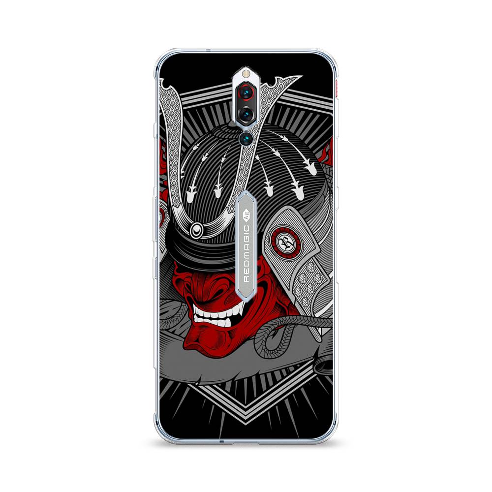 

Чехол на ZTE RedMagic 5S "Красная маска самурая", Белый;красный;черный, 134250-4