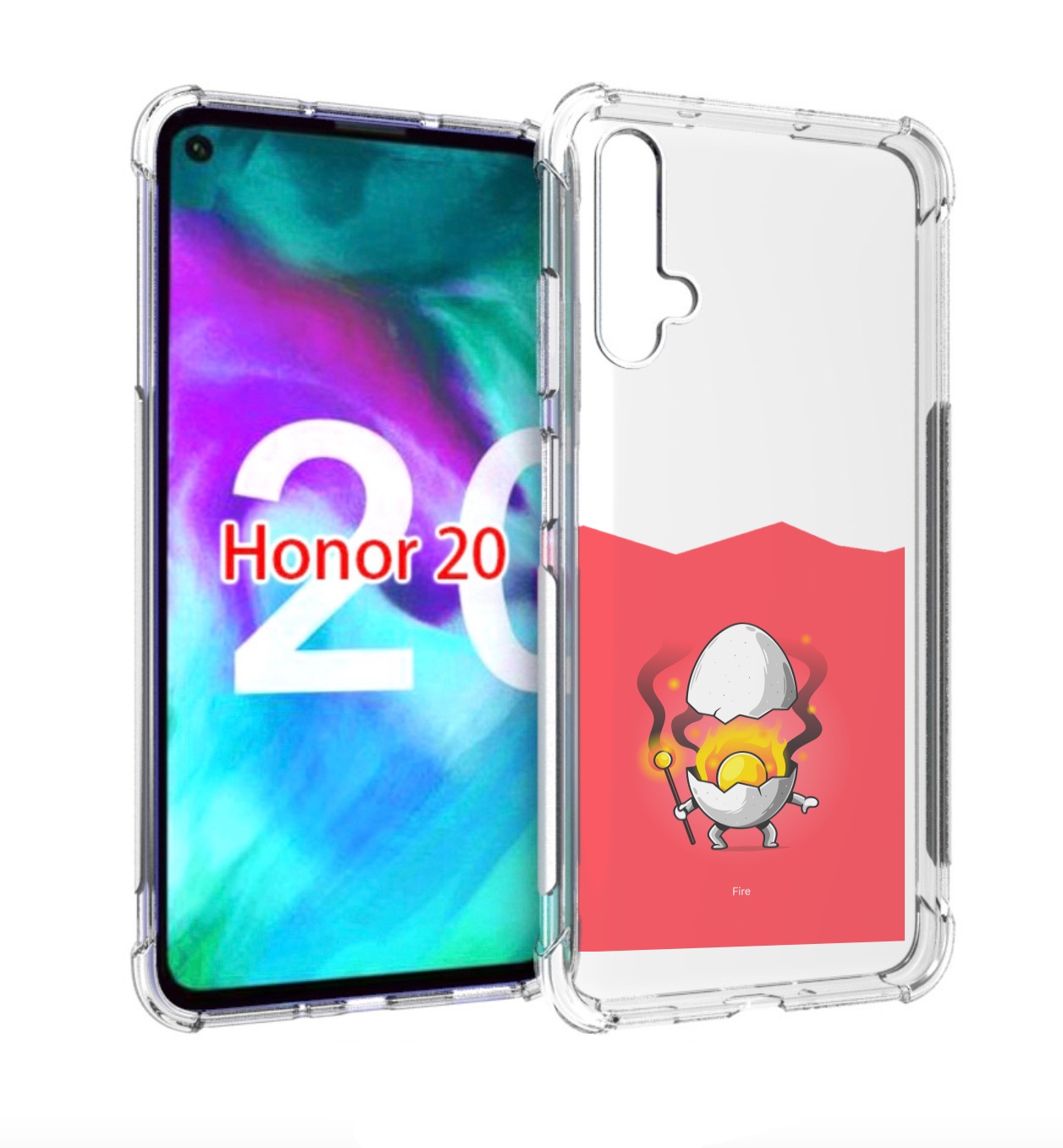 

Чехол бампер MyPads горелое яйцо для Honor 20, Прозрачный, Tocco