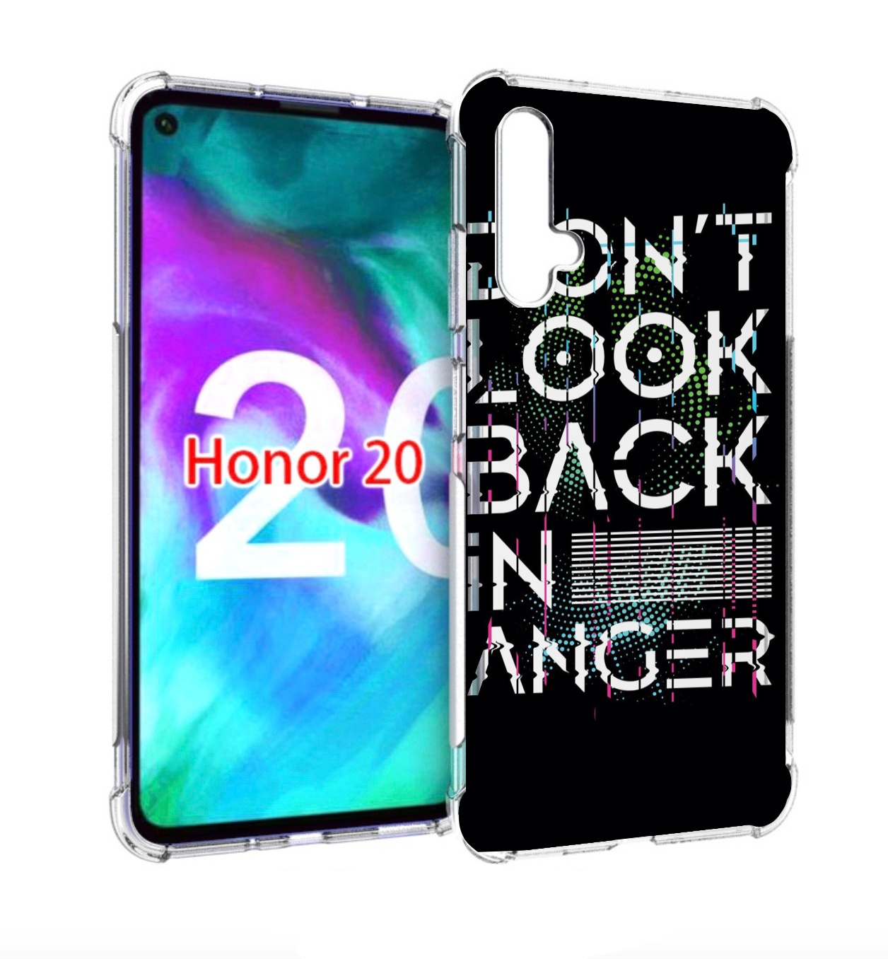 

Чехол бампер MyPads графический-текст для Honor 20, Прозрачный, Tocco