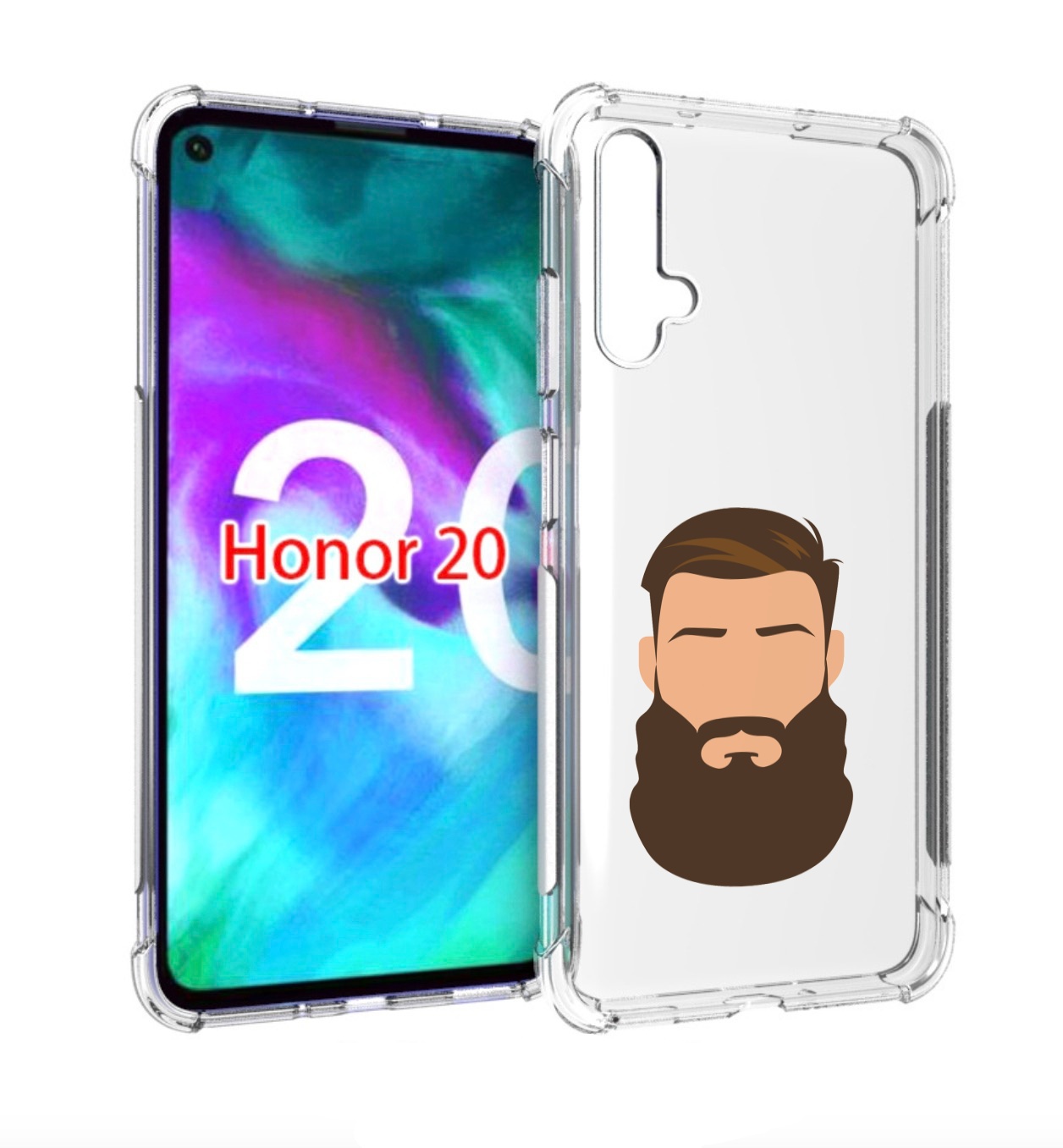 

Чехол бампер MyPads густая-борода для Honor 20, Прозрачный, Tocco