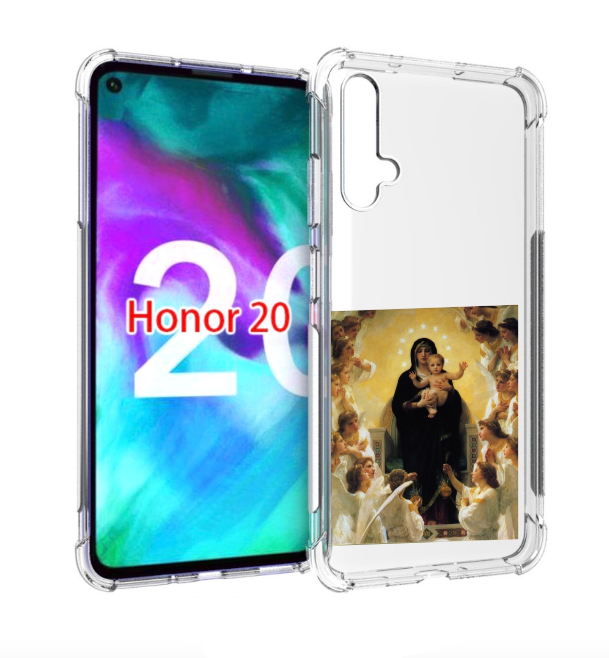 

Чехол бампер MyPads дева-мария для Honor 20, Прозрачный, Tocco