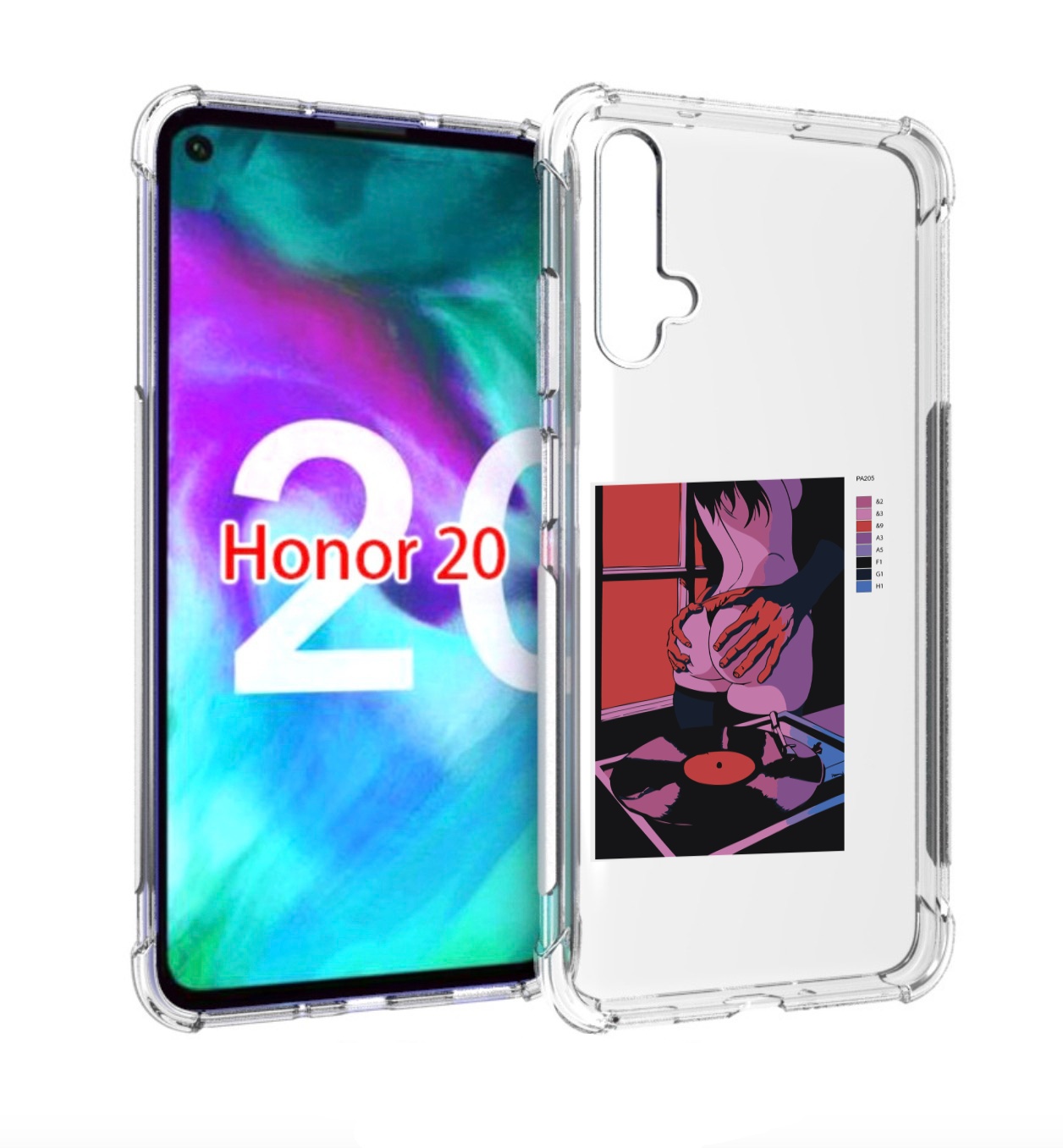 

Чехол бампер MyPads девушка красивая сзади женский для Honor, Прозрачный, Tocco