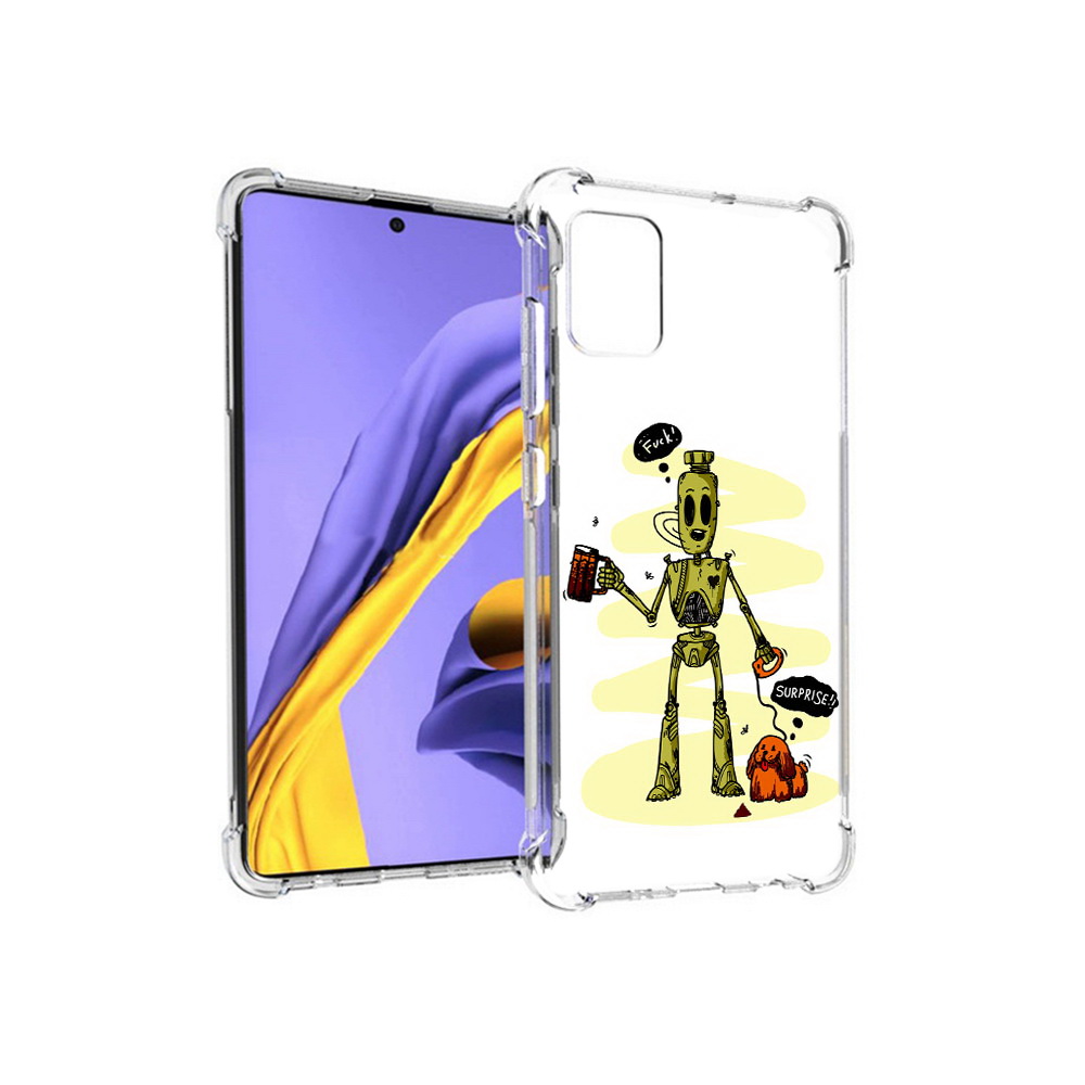Чехол MyPads Tocco для Samsung Galaxy A51 прикольный робот (PT141713.484.557)