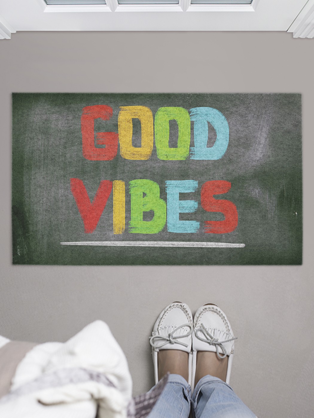 

Придверный коврик в прихожую для обуви, на резиновой основе, 75x45 см door_47264 JoyArty