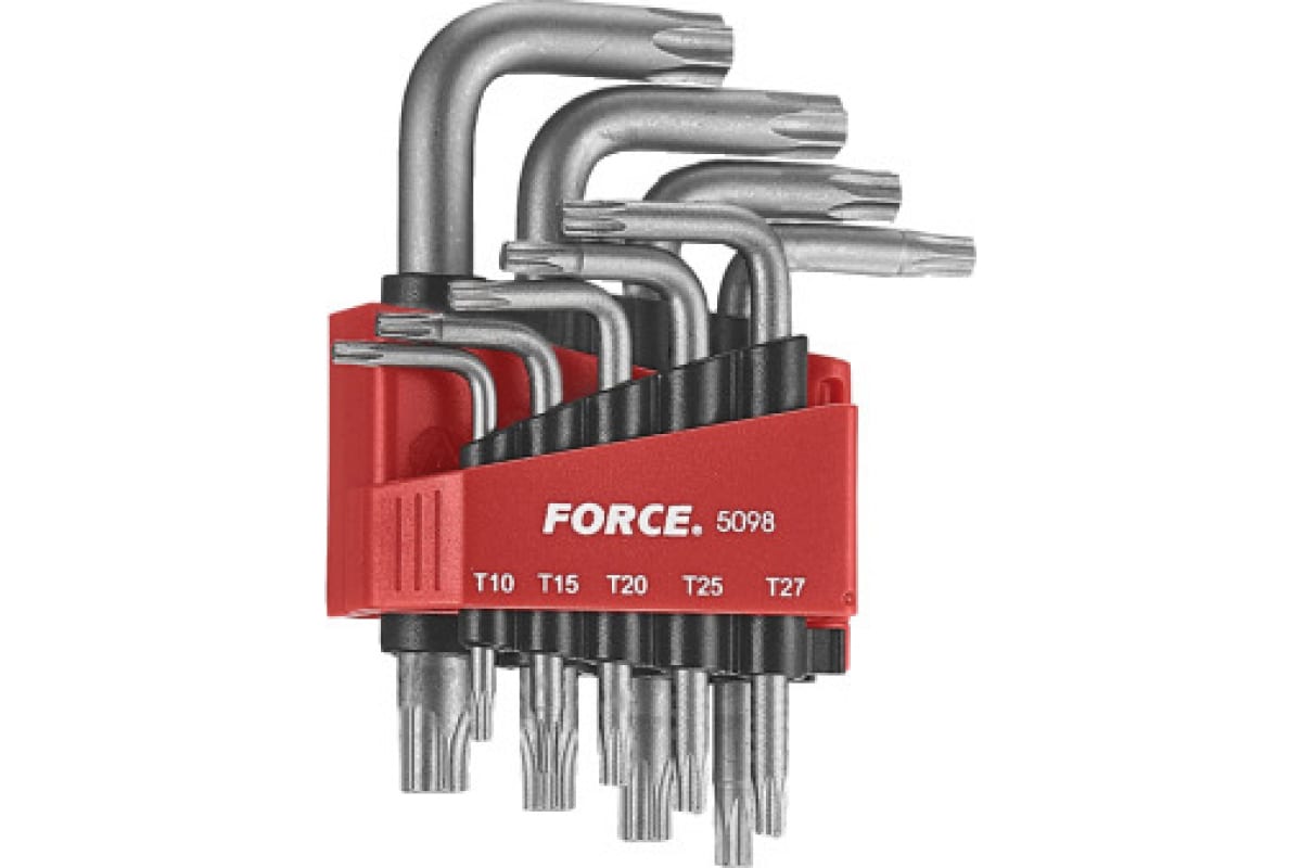 FORCE '5098 Набор ключей Г-образных TORX Т10-Т50 9пр FORCE 5098  1шт