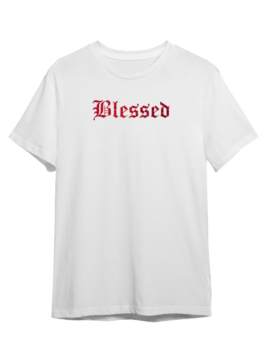 

Футболка унисекс Каждому Своё Blessed/Готика STGO3GR белая 3XL, "Blessed/Готика" STGO3GR