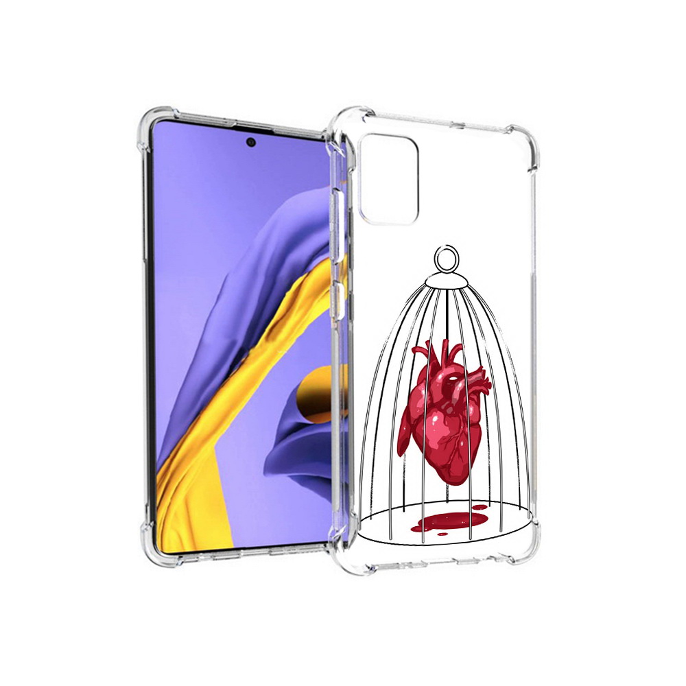 Чехол MyPads Tocco для Samsung Galaxy A51 сердце в клетке (PT141713.484.597)