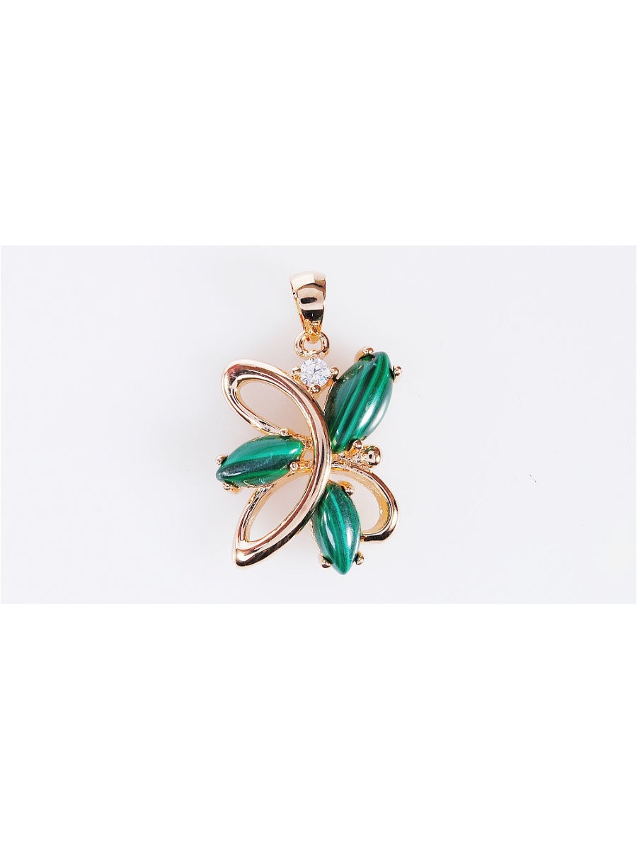 

Кулон из бижутерного сплава Lotus Jewelry 3037P-06ml, малахит, 3037P-06ml