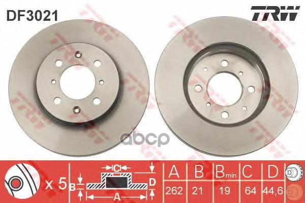 

Df3021_Диск Тормозной Передний Honda Civic, Rover 200/400 1.4-2.0Tdi 95>