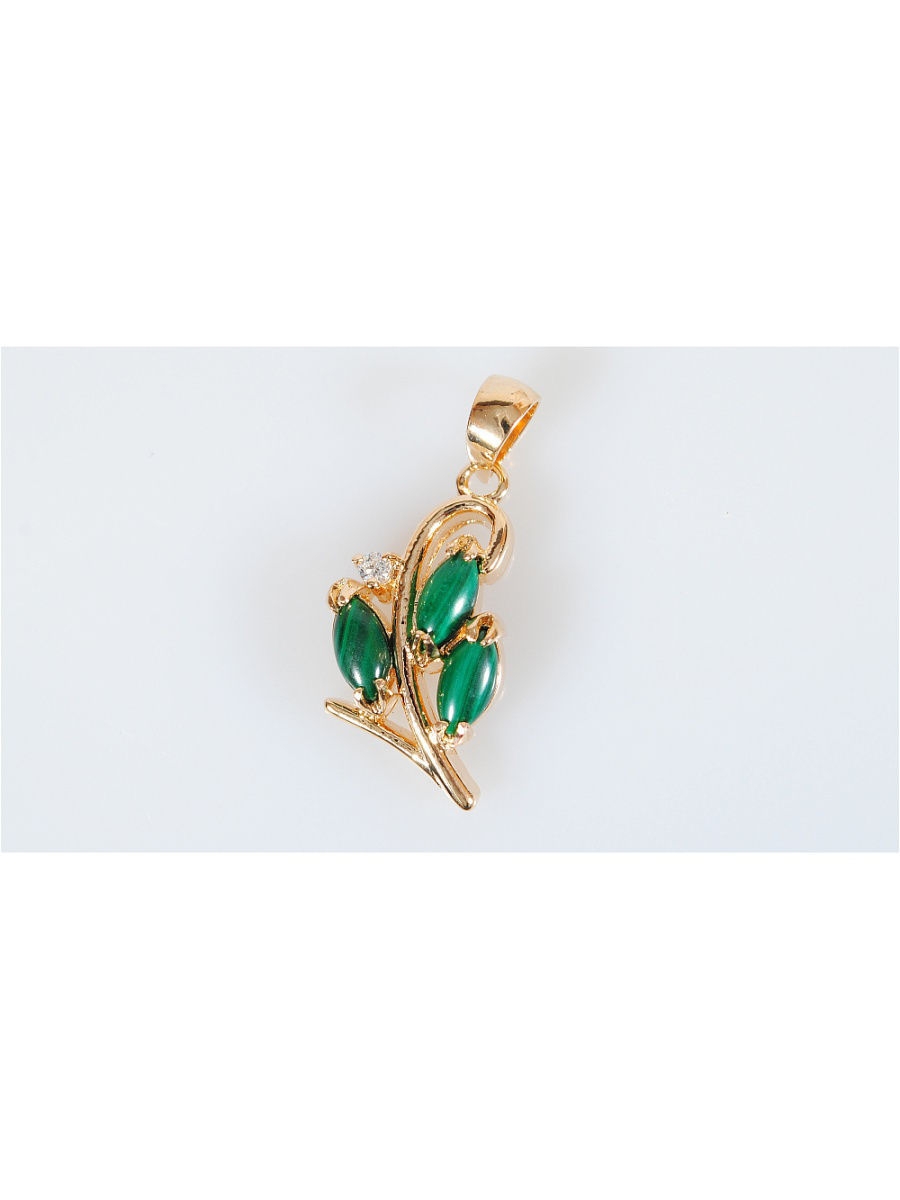 

Кулон из бижутерного сплава Lotus Jewelry 42P-27ml, малахит, 42P-27ml