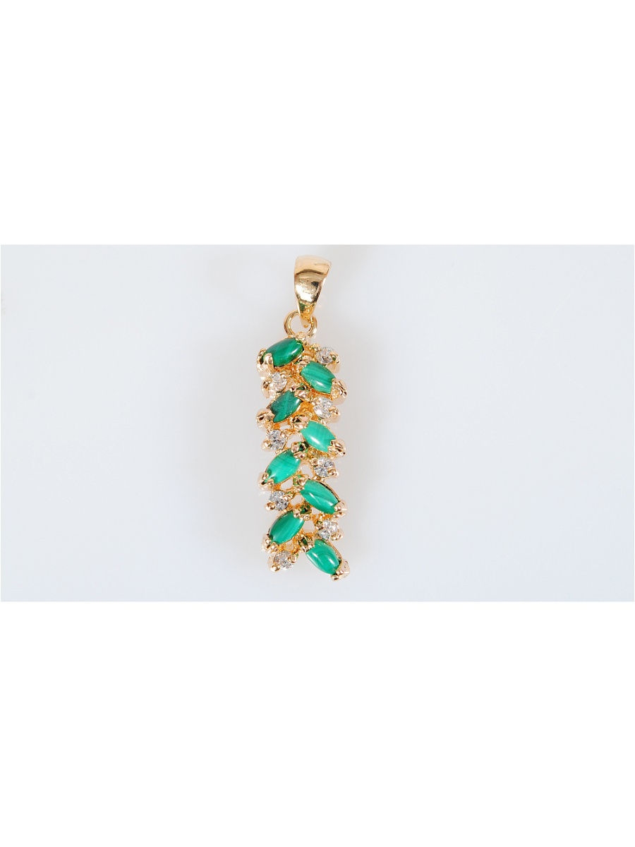 

Кулон из бижутерного сплава Lotus Jewelry 43P-30ml, малахит, 43P-30ml