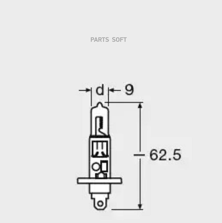 

Лампа H1 12V 55W P14.5s ULTRA LIFE (Складная картонная коробка)