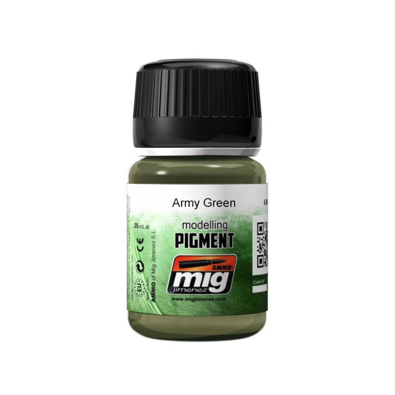 фото Пигмент ammo mig army green (армейский зеленый) amig3019