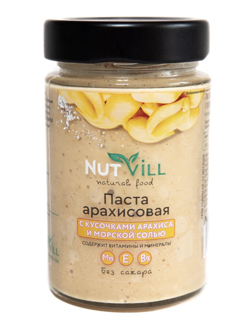Паста арахисовая c морской солью  Nutvill 180 г
