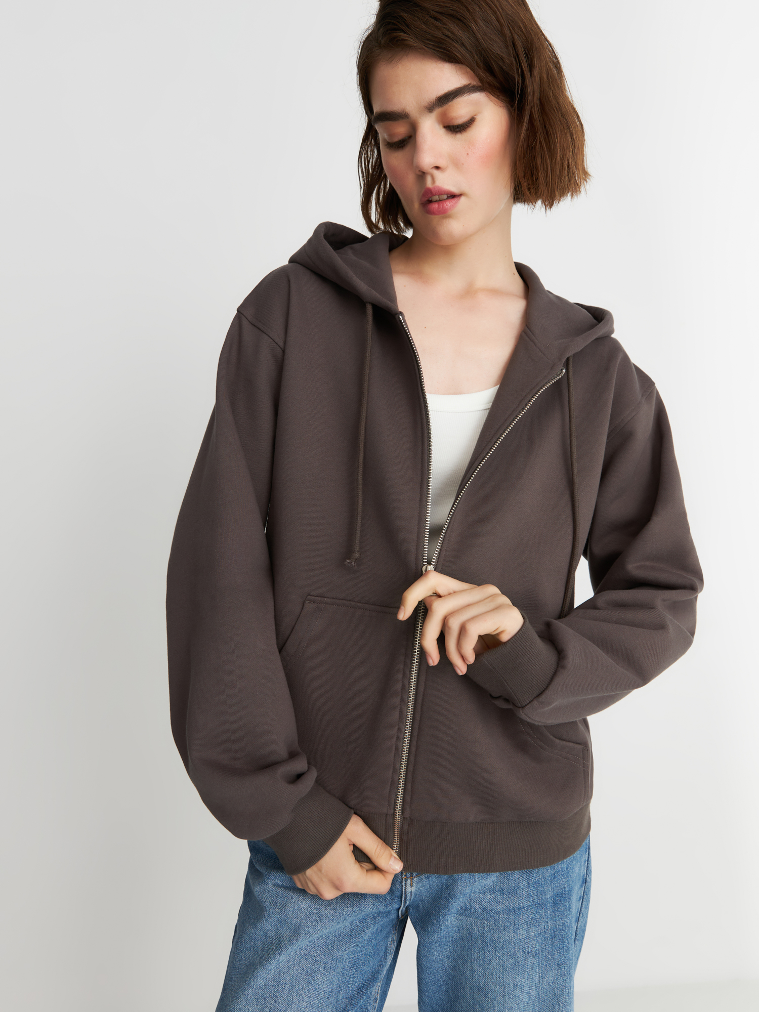 Худи женское Arive 0247 серое L 3690₽