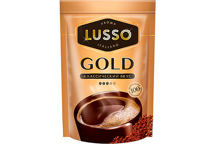 LUSSO, кофе Gold, растворимый, 75 г