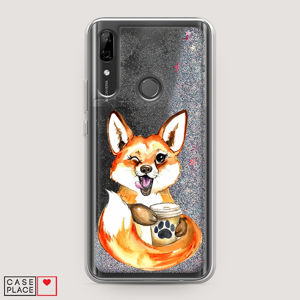 

Чехол Awog на Huawei P Smart Z/Y9 Prime 2019/Honor 9X "Подмигивающая лиса с кофе", Разноцветный, 69491-1