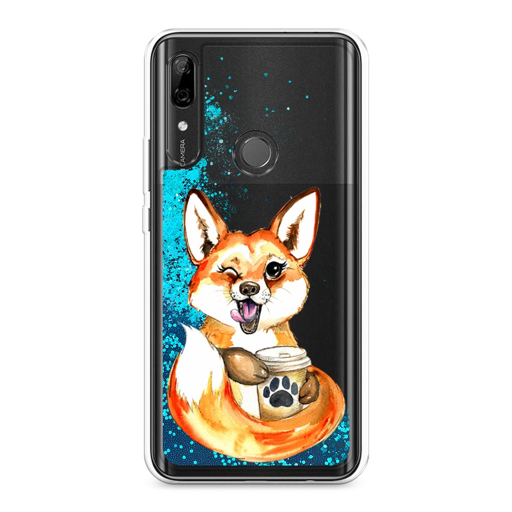 

Чехол Awog на Honor 9X/9X Premium/P Smart Z/Y9 Prime 2019 "Подмигивающая лиса с кофе", Разноцветный, 69493-1